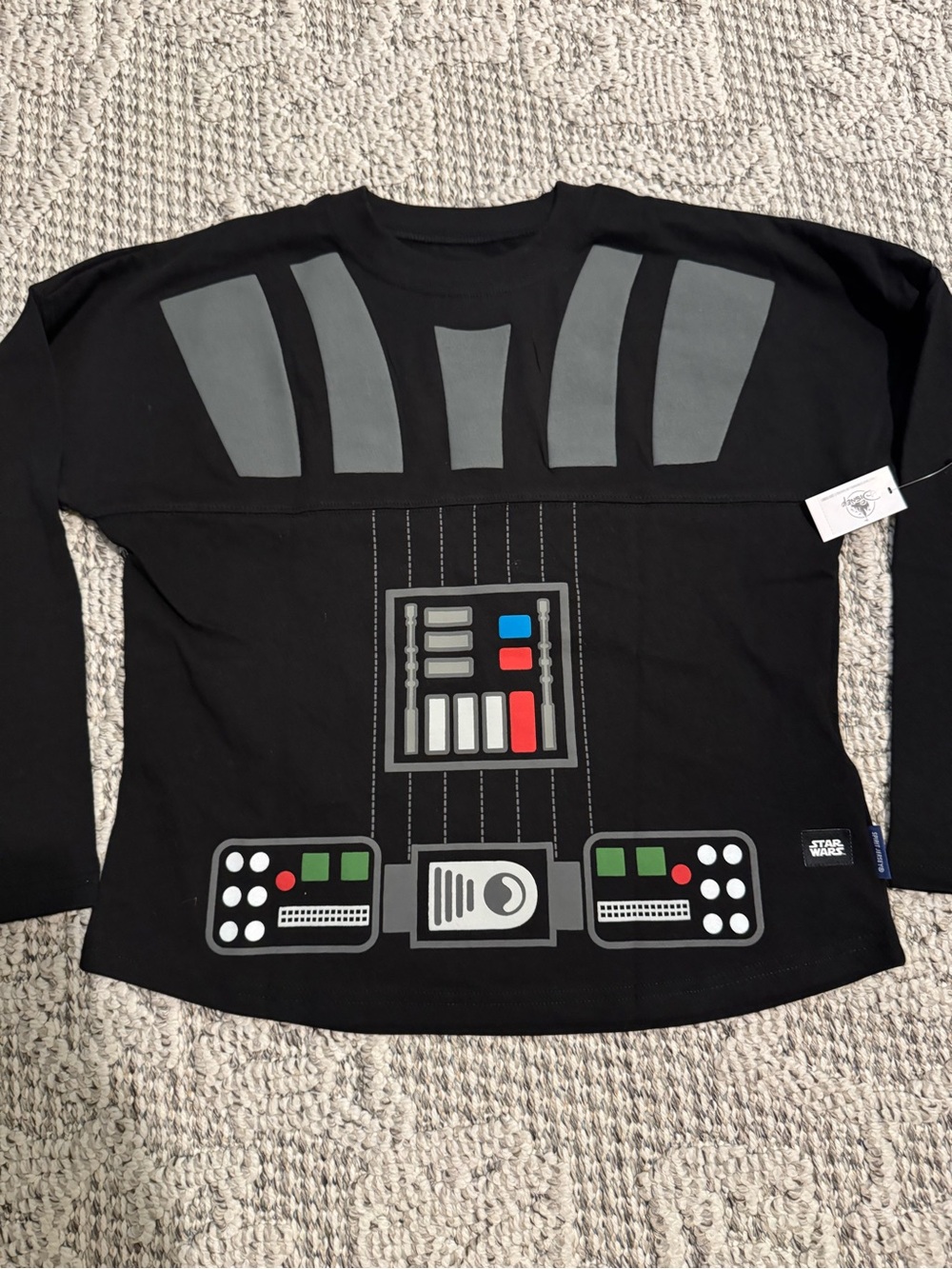 Disney Parks Star Wars Spirit Jersey Black Darth Vader Shirt Kids Size XL